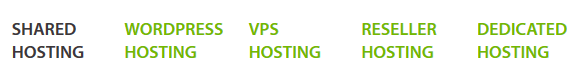 types of web hostings