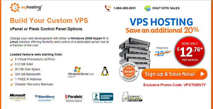 MyHosting VPS Hosting Promotion - 20% Off