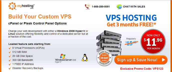 MyHosting VPS Hosting Promotion - 25% Off