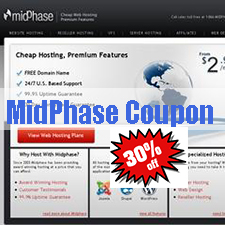 MidPhase Coupon – 30% Off Shared Web Hosting