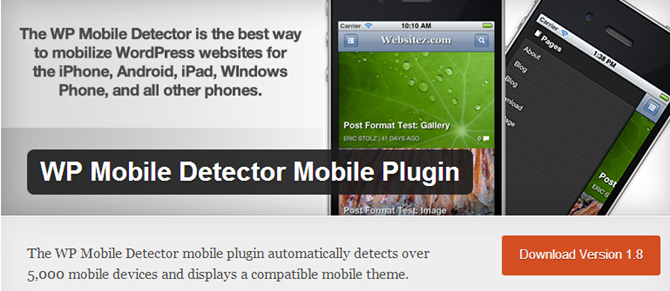 WP Mobile Detector WordPress Mobile Plugin