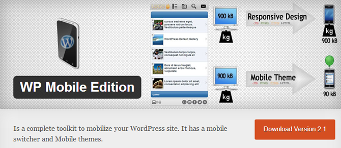 WP Mobile Edition WordPress Mobile Plugin
