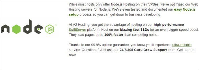 best node.js hosting a2hosting
