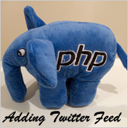 adding twitter feed to wordpress using php