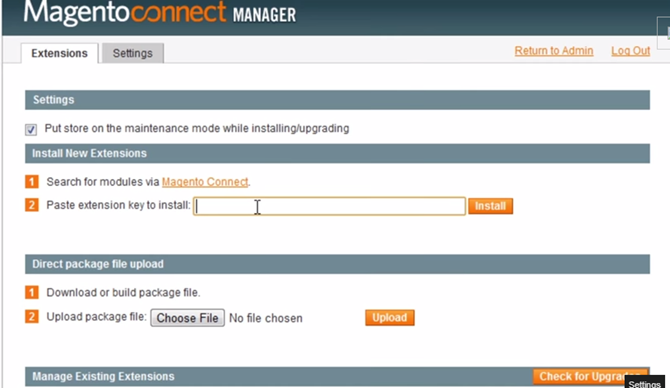 Install Magento Extension Using Magento Connect Step 3