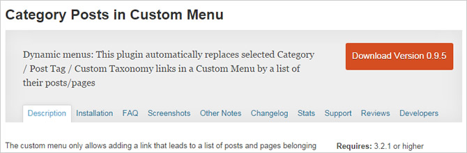 Top 10 WordPress Menu Plugins - Category Posts in Custom Menu