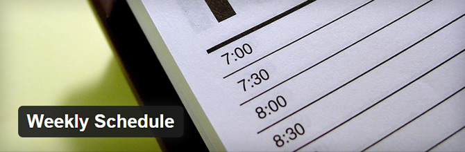 WordPress Scheduling Plugins - Weekly Schedule