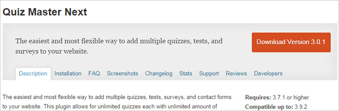 Best WordPress Survey Plugins - WP Quiz Master Next