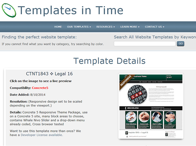 Top 10 Concrete5 Themes - Legal