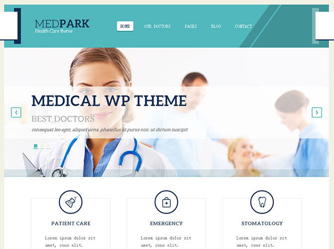 Best Medical WordPress Themes - MEDPARK