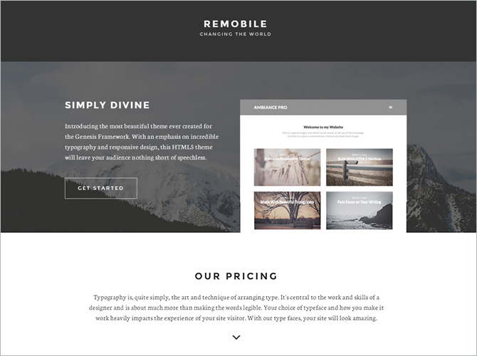 WordPress Minimalist Theme - Remobile