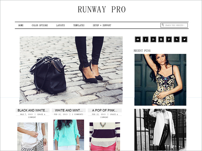 WordPress Fashion Theme - Runway Pro Theme