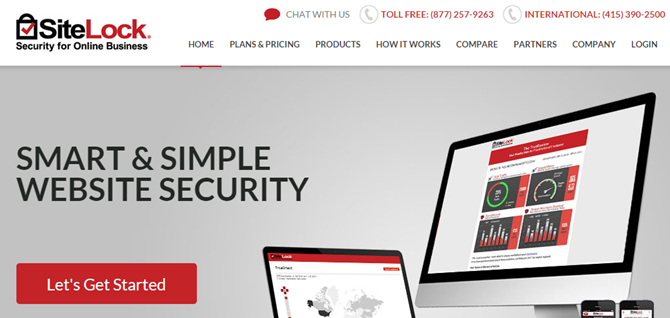 sitelock homepage