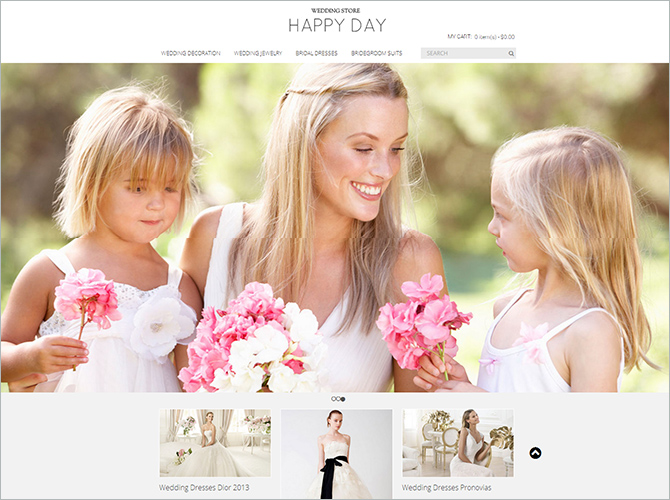 Best Responsive Magento Themes - happy day