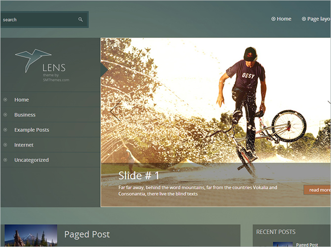 WordPress CMS Themes - lens