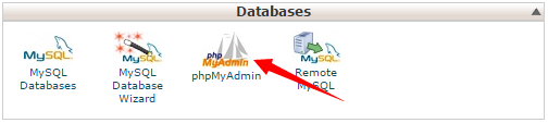 cpanel database phpmyadmin