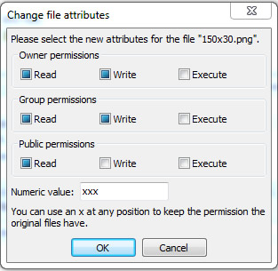 Change File Permission Using FileZilla