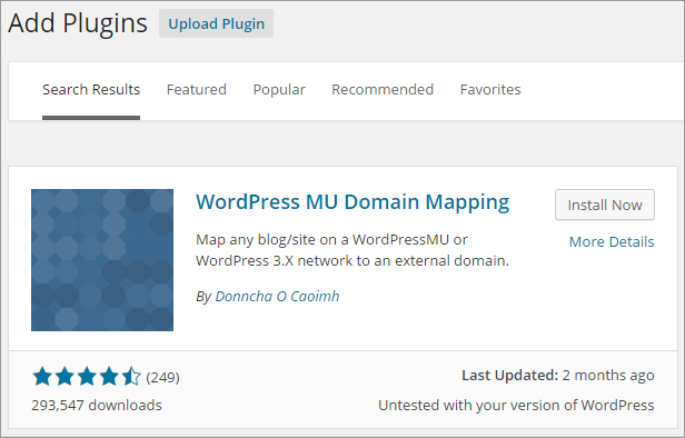 install wordpress mu domain mapping plugin
